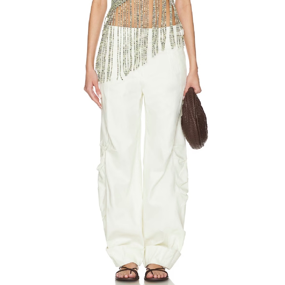 FAITHFUL THE BRAND Calais Beige Barrel Pants $220 NWT XS
